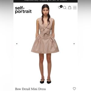 Self Portrait Bow Detail Mini Dress